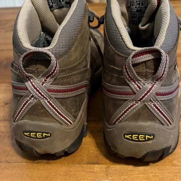 Keen Women’s Targhee II Waterproof Lace Up Brown Leather Hiking Boots Size 7.5 - Picture 4 of 9